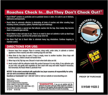 Black Flag 11020 511086 Roach Motel Insect Trap, 2 Count