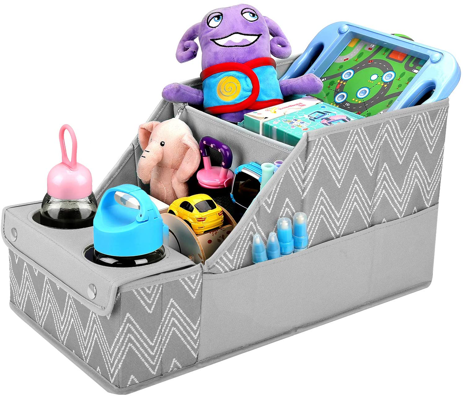 Collapsible Front & Backseat Car Organizer with Movable Divider