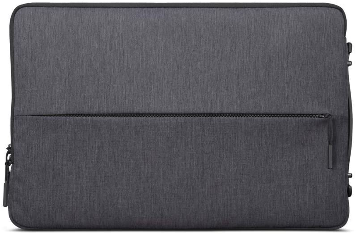 Lenovo Urban Laptop Sleeve for 15.6" Notebook, Water Resistant, Soft Padded Compartments, Accessory Storage, Reinforced Rubber Corners, Extendable Handle, GX40Z50942, Charcoal Grey