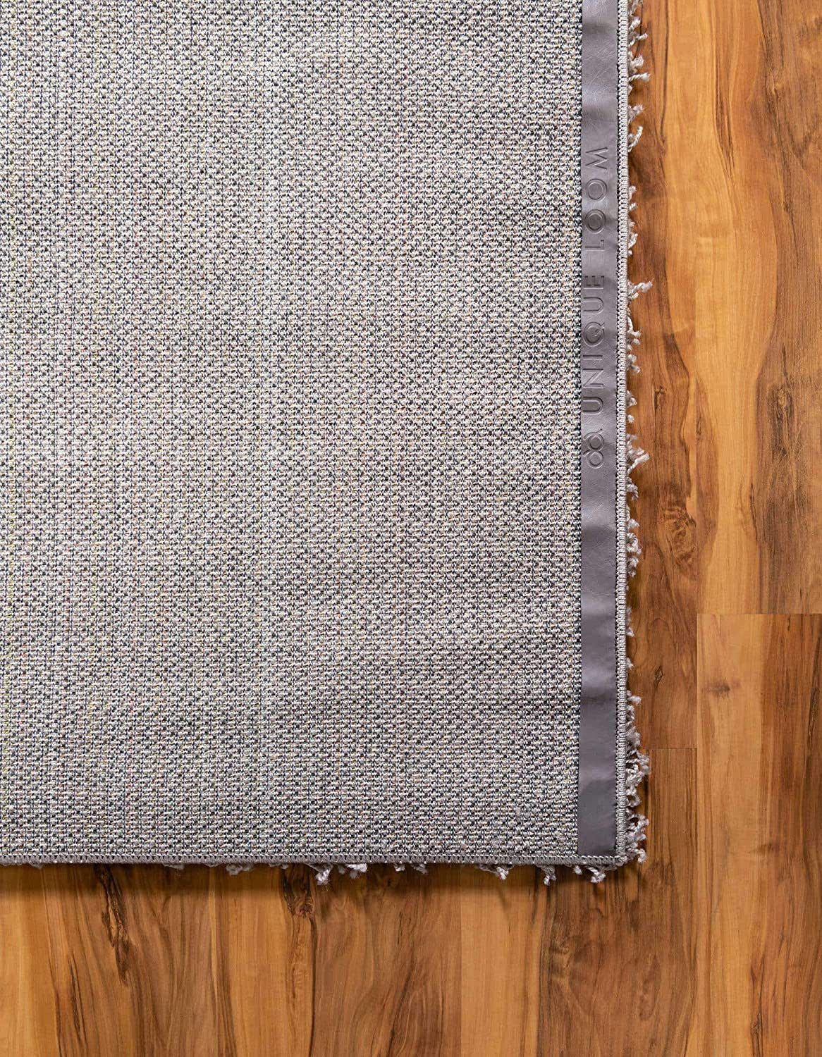 Unique Loom Solo Solid Shag Collection Area Modern Plush Rug Lush & Soft, 4' 0 x 6' 0, Tuscan Sun Yellow