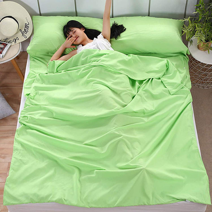 Camping Sleeping Bag Liner Lightweight Portable Clean Travel Sheet Sack for Hotel Train Trip Hiking Camping Outdoor Picnic