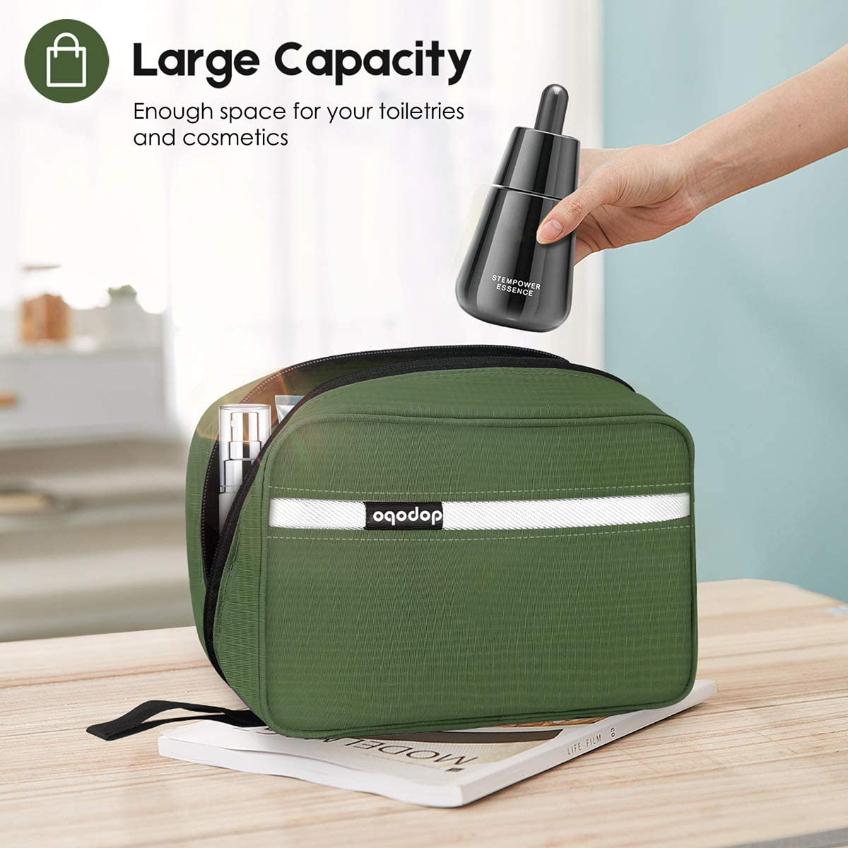 Dopobo Travelling Toiletry Bag Portable Hanging Water-Resistant Wash Bag for Travelling, Business Trip, Camping
