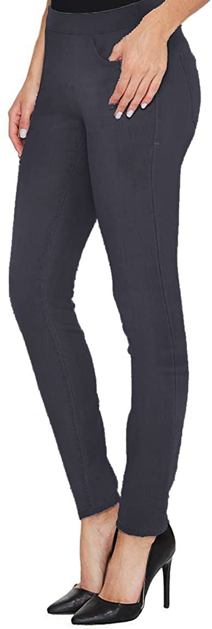 H&C Women Super Stretch Skinny Pull on Pant with Petite Regular and Long Inseam