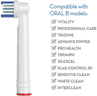 Replacement Toothbrush Heads for Oral-B, 4 Pack Replacement Heads Compatible with Oral B Braun Electric Toothbrush