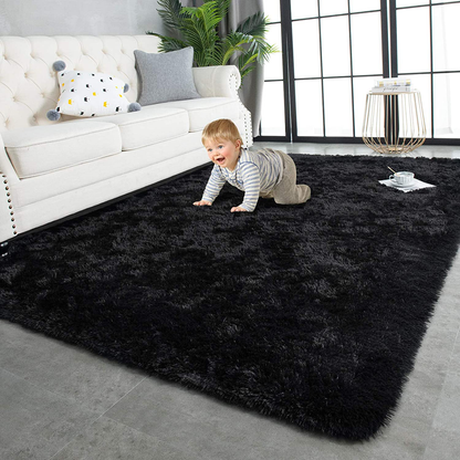 TWINNIS Super Soft Shaggy Rugs Fluffy Carpets, 4x5.9 Feet, Indoor Modern Plush Area Rugs for Living Room Bedroom Kids Room Nursery Home Decor, Upgrade Anti-Skid Durable Rectangular Fuzzy Rug, Pink