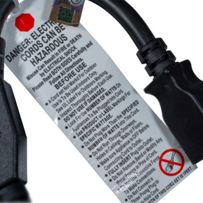 14" Power Cord Extension And Splitter