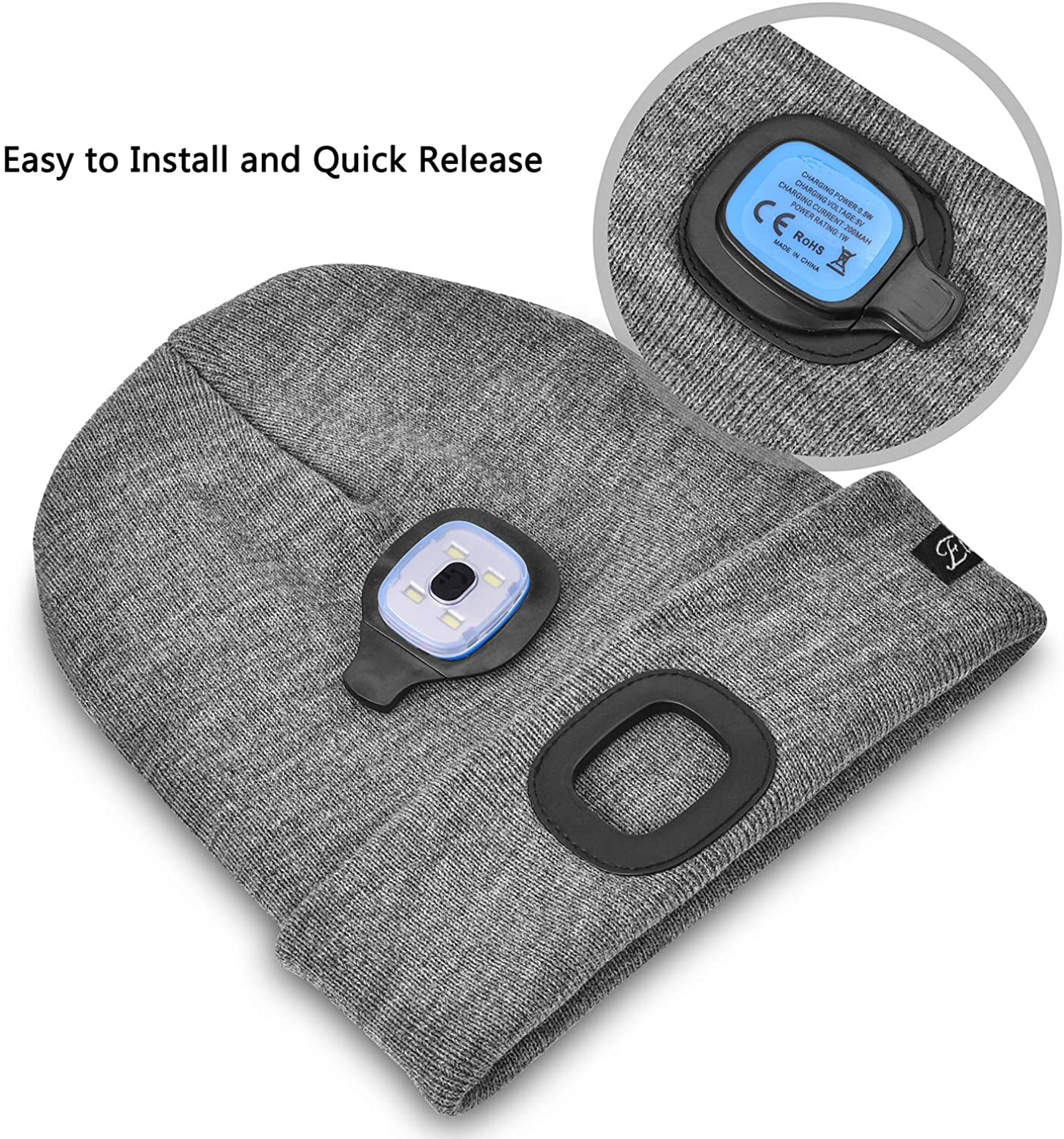 Unisex LED Beanie Hat with Light Gifts for Men Dad Father USB Rechargeable Caps