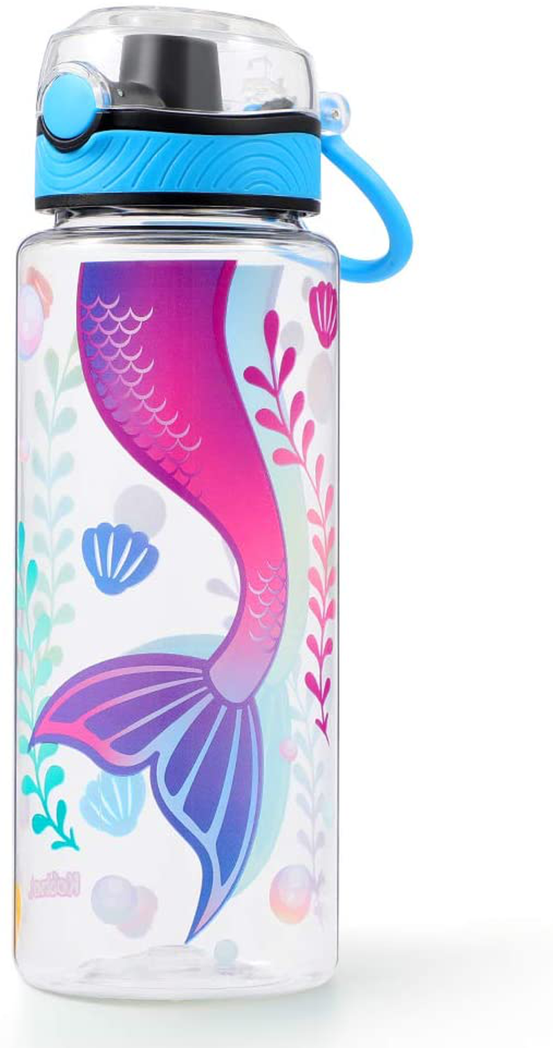 Cute Water Bottle for School Kids Girls, BPA FREE Tritan & Leak Proof & Easy Clean & Carry Handle, 23oz/ 680ml - Unicorn
