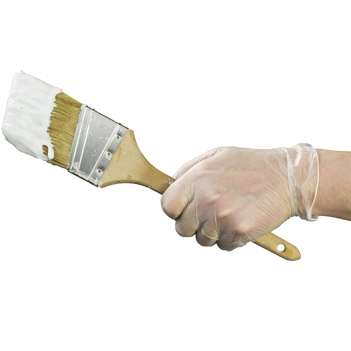 X3 Clear Vinyl Industrial Gloves, Box of 100, 3 Mil, Size Large, Latex Free, Powder Free, Disposable, Food Safe, GPX346100-BX