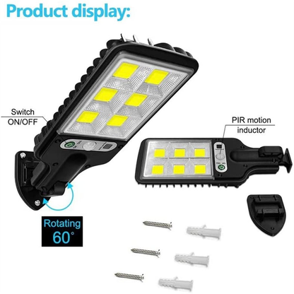 2 Pack Solar Outdoor LED Motion Sensor Flood Lights, Waterproof