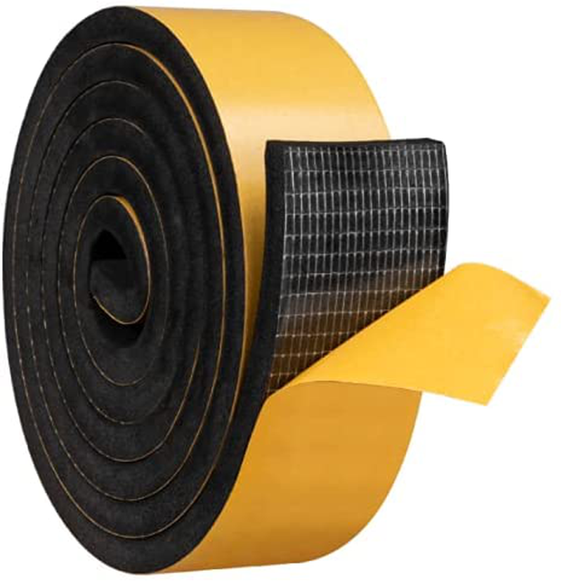 Weather Stripping Door Seal Strip with Self Adhesive Foam Tape Soundproof Door Draft Stopper for Doors Windows and Shower Glass Gaps