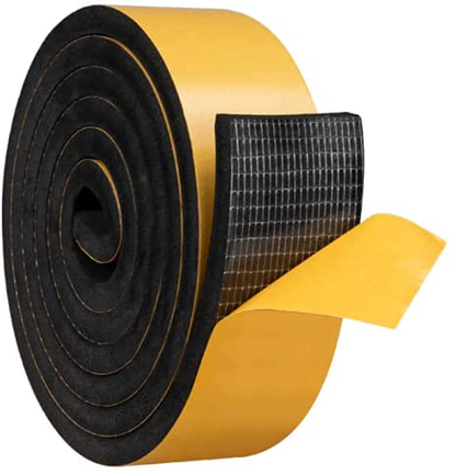 Weather Stripping Door Seal Strip with Self Adhesive Foam Tape Soundproof Door Draft Stopper for Doors Windows and Shower Glass Gaps
