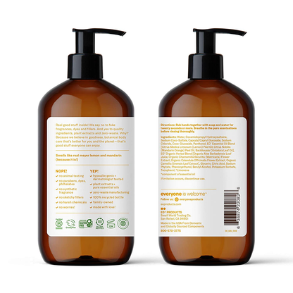 Everyone Liquid Hand Soap, 12.75 Ounce (Pack of 3), Spearmint and Lemongrass, Plant-Based Cleanser with Pure Essential Oils (Packaging May Vary)