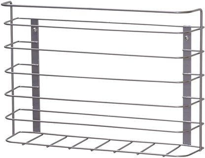 Household Essentials 1229-1 Tall Basket Door Mount Cabinet Organizer | Mounts to Solid Cabinet Doors or Walls
