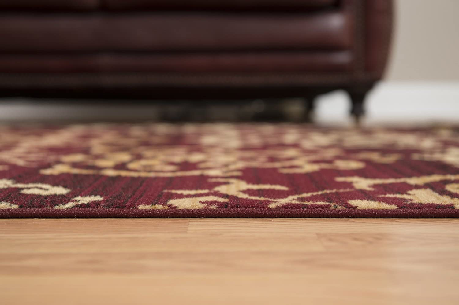 United Weavers of America Dallas Countess Rug - 1ft. 11in. x 3ft. 3in., Burgundy Red, Area Rug with Abstract Pattern, Jute Backing