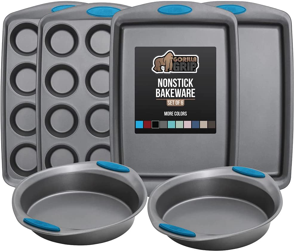 Multipack Gorilla Grip Bakeware Sets, Nonstick, Heavy Duty Carbon Steel