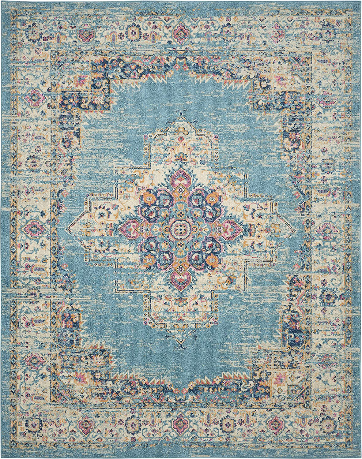 Nourison Passion Pink Boho Area Rug 2'2" x 10', Fuchsia, 10 Feet