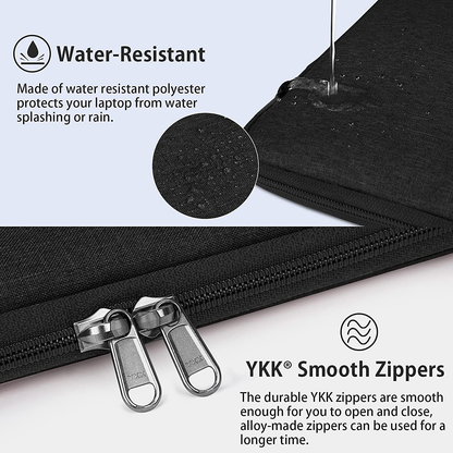 14 Inch Laptop Sleeve Case Waterproof Portable Laptop Case with Accessory Bag Protective Tablet Laptop Bag Compatible with 14" MacBook Air/Pro,14" HP/Dell/Asus /Acer/MSI Notebook, Black