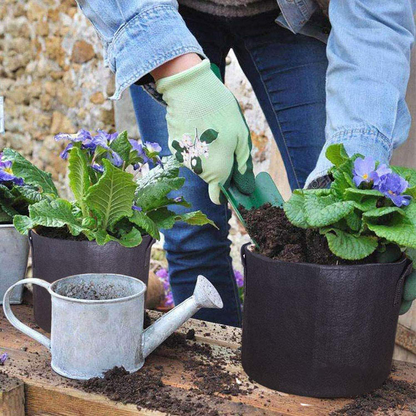 5 Pack Premium Grow Bags Heavy Duty Thickened Non-woven Plant Fabric Pots with Handles