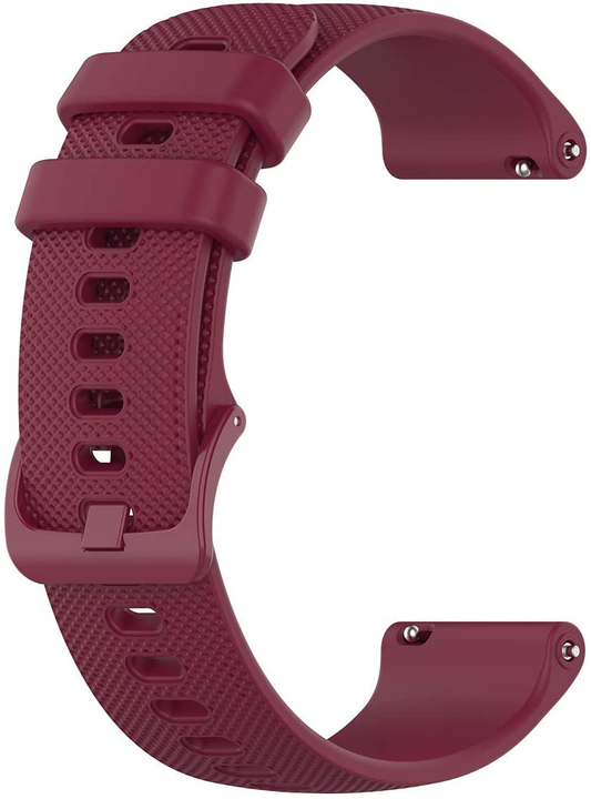 Yeejok Silicone Watch Bands Compatible for Samsung Galaxy Watch 3 41mm 42mm /Galaxy Watch Active 2 40mm 44mm /Gear Sport, 20mm Silicone Watch Strap for Men Women, Crimson Red