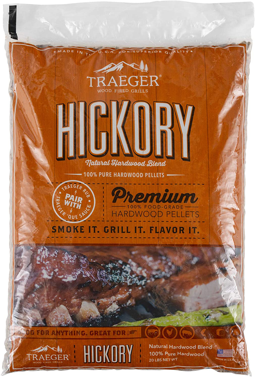 Traeger Grills PEL307 Alder 100% All-Natural Hardwood Pellets Grill, Smoke, Bake, Roast, Braise and BBQ, 20 lb. Bag