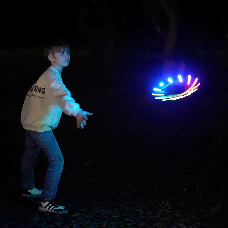 Flying Ring - RGB Multi Colors, Waterproof, Soft & Lightweight Frisbee Toy