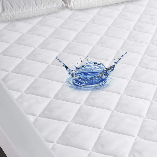 Queen Mattress Pad Waterproof, Breathable Quilted Fitted Mattress Protector, Durable Mattress Cover Down Alternative Filling with Deep Pocket Stretches up to 18 Inch