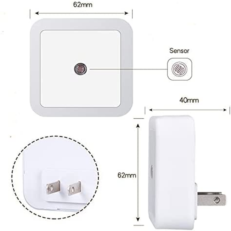 6 Pack LED Night Lights - Super Smart Dusk to Dawn Sensor