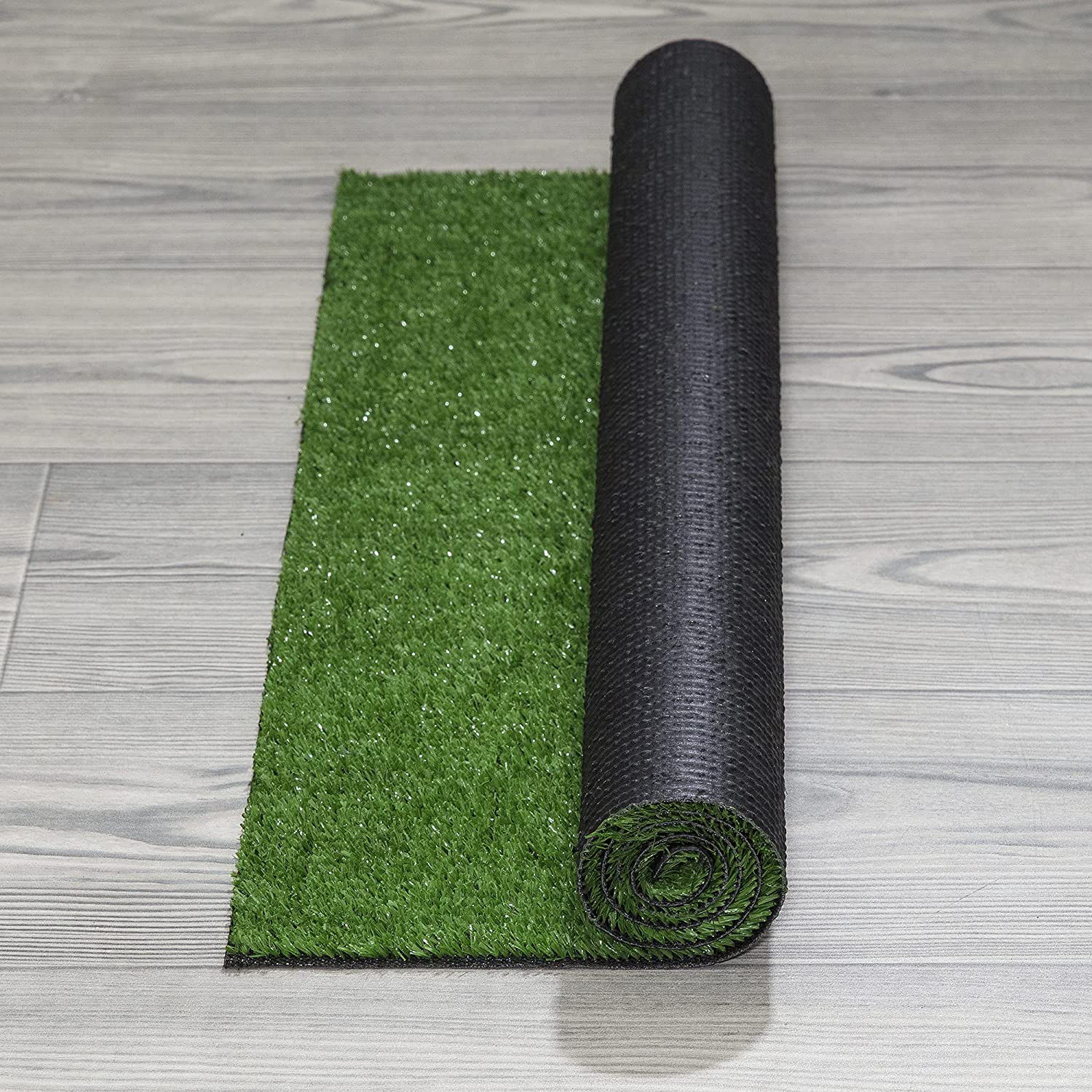 Ottomanson Evergreen Artificial Turf Area Rug, 20" X 59", Green