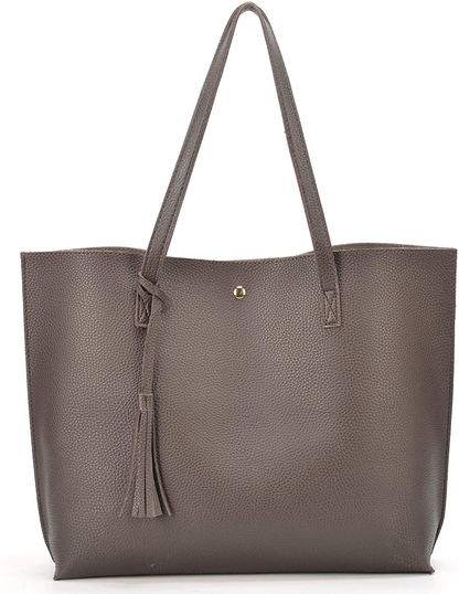 Women's Tote Bags Top Handle Satchel Handbags Faux Leather Tassel Shoulder Purse