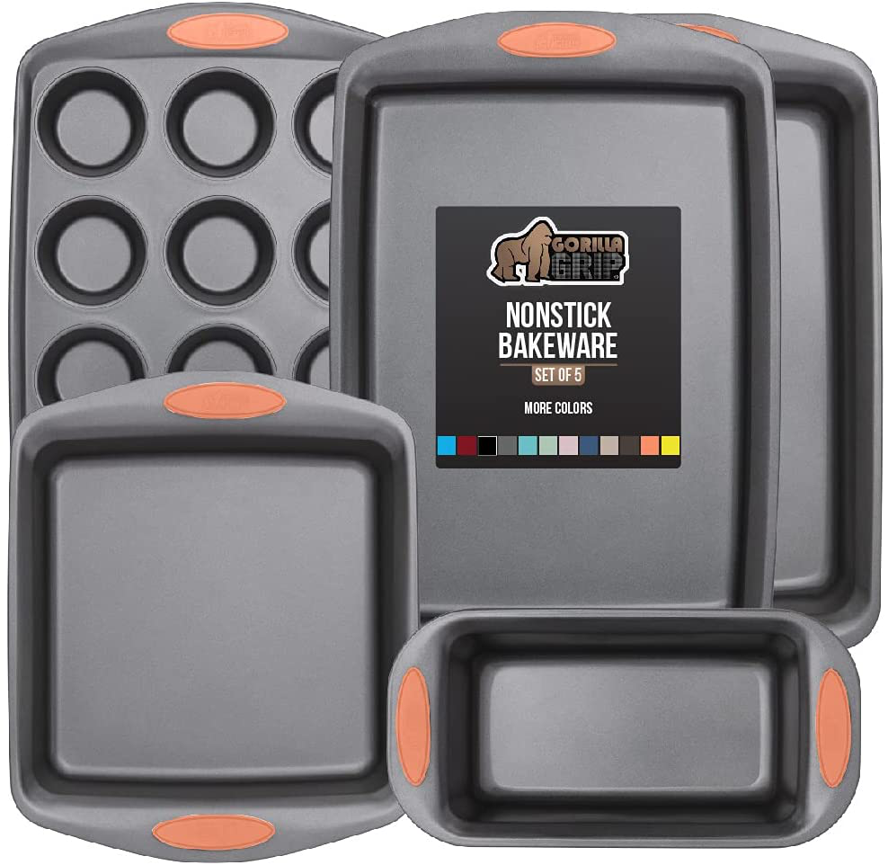 Multipack Gorilla Grip Bakeware Sets, Nonstick, Heavy Duty Carbon Steel