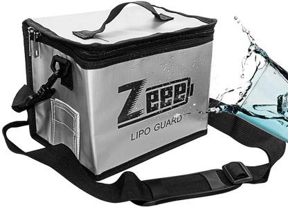 Zeee Lipo Safe Bag Fireproof Explosionproof Bag Large Capacity Lipo Battery Storage Guard Safe Pouch for Charge & Storage(8.46 x 6.5 x 5.71 in )