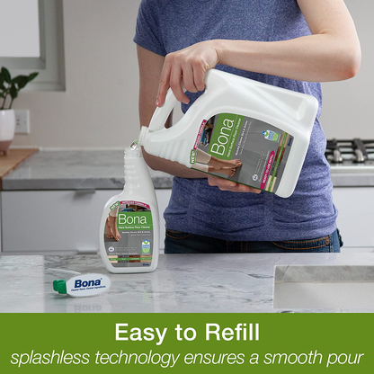 Bona Hard-Surface Floor Cleaner Refill, 128 Fl Oz (Pack of 1), Clear