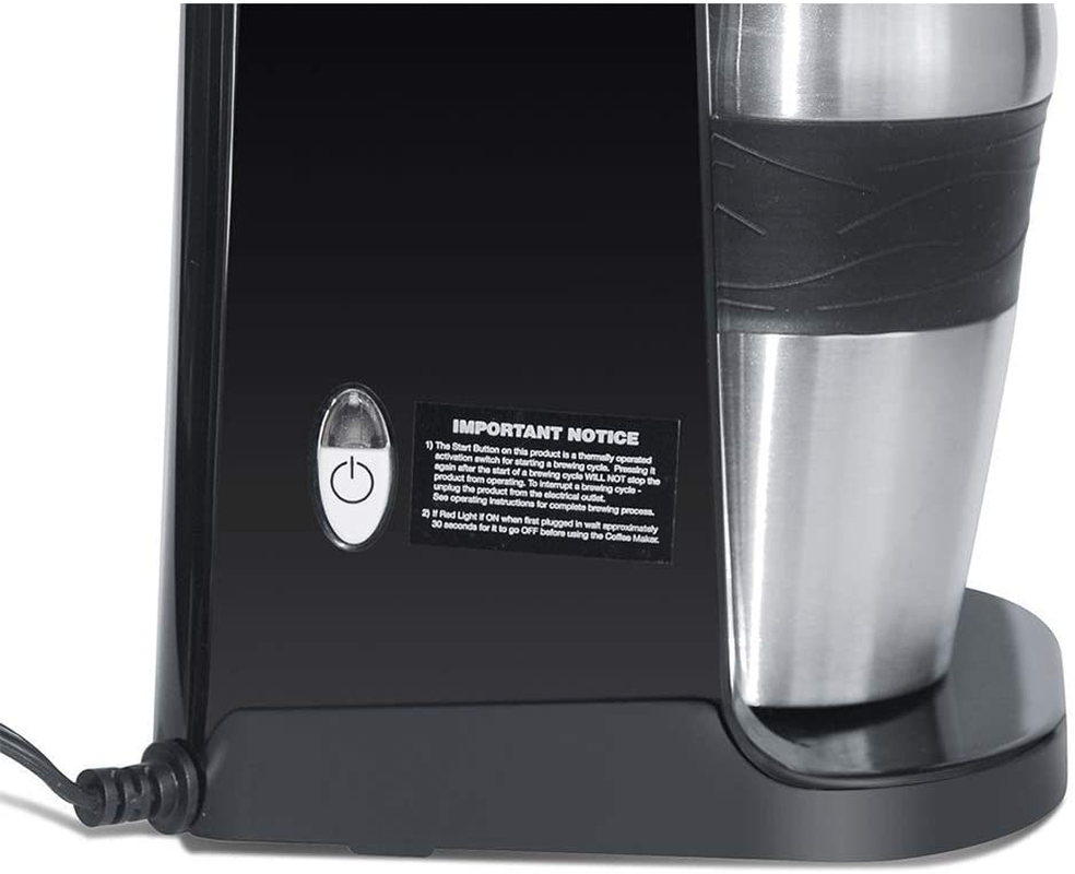 Ultimate 2-In-1 Single Cup Coffee Maker & 14oz Travel Mug Combo | Portable & Lightweight Personal Drip Coffee Brewer & Tumbler Advanced Auto Shut Off Function & Reusable Eco-Friendly Filter (Lavender)