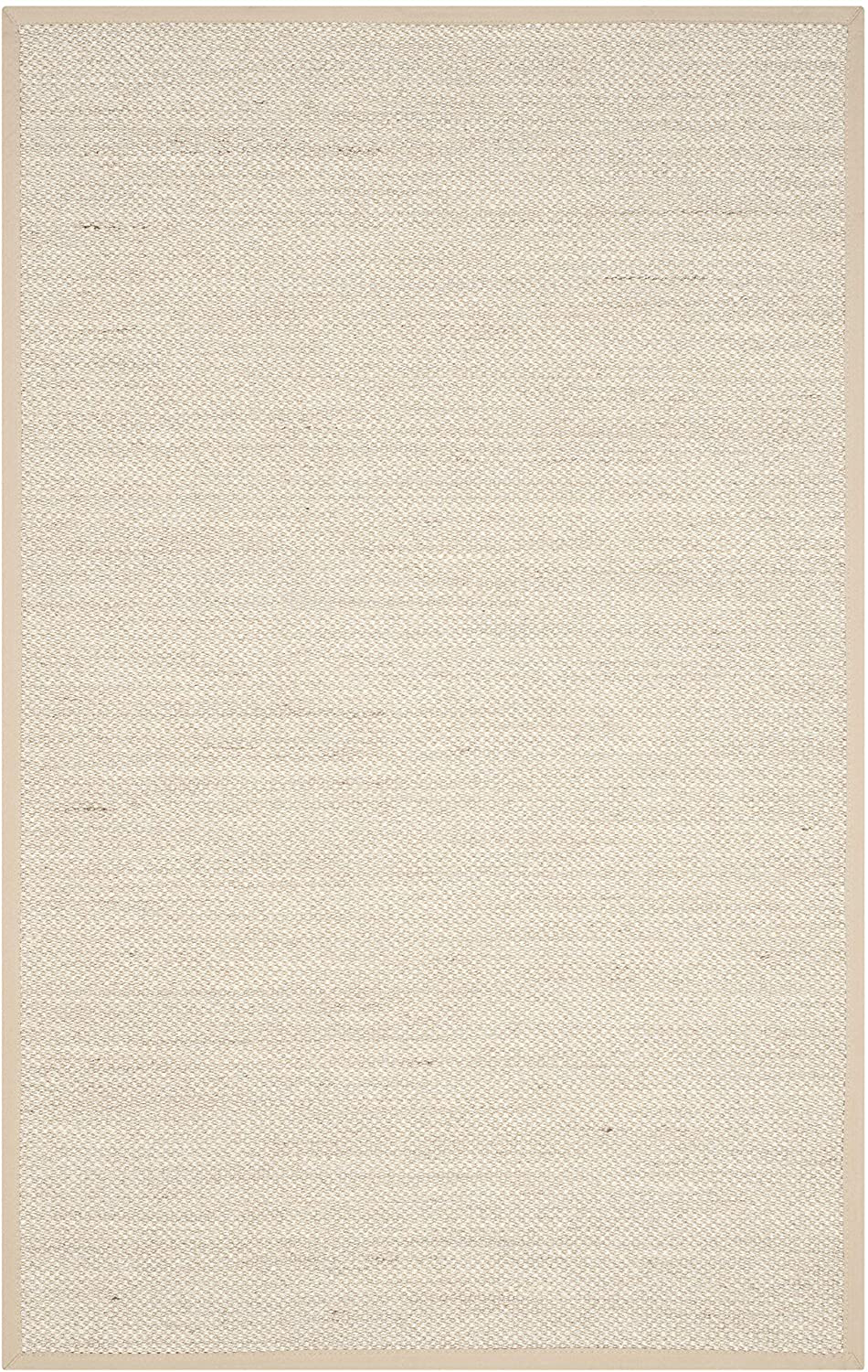 Safavieh Natural Fiber Collection NF143E Border Sisal Runner, 2'6" x 6' , Marble / Khaki