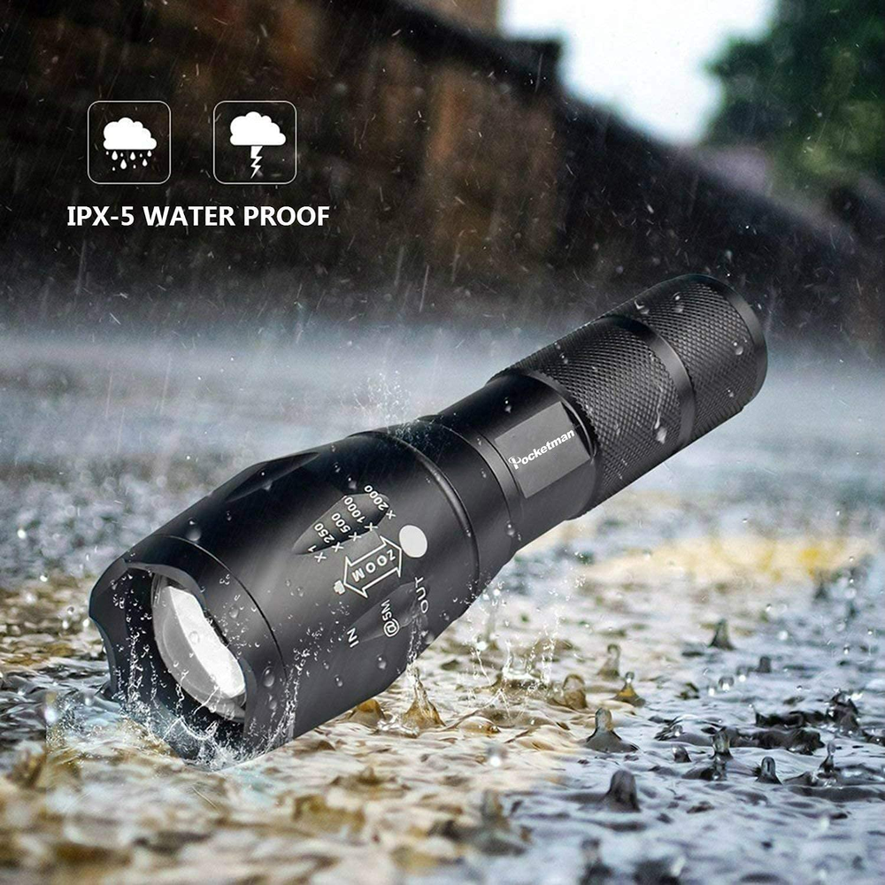 3 Pack Super Bright Flashlights High Lumens LED Flashlight with Zoomable Beam - 5 Modes