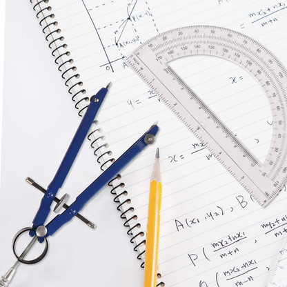 Professional Precision Compass Set, Metal Spring Bow Compass with Protractor, Lock, Pencil Leads & Screw Replacements, for Geometry, Math, Drafting, Drawing & Measuring, School & Office Supplies