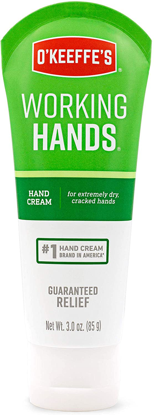 O'Keeffe's Working Hands Hand Cream, 3 Oz Tube and Night Treatment Hand Cream, White, 103002