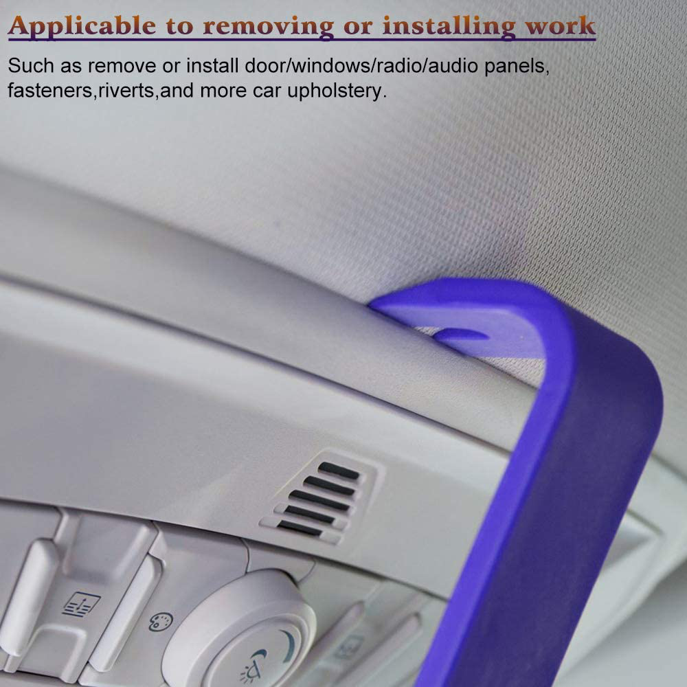 GLISTON 5pcs Auto Trim Removal Tool Car Pry Tool Kit, Door Panel Clip Removal Set for Vehicle Dash Radio Audio Installer