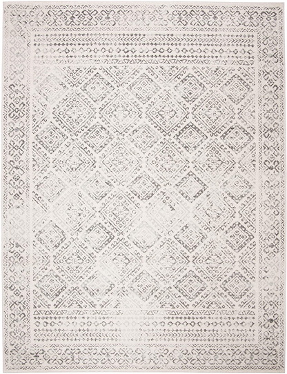 Safavieh Tulum Collection TUL264F Moroccan Boho Distressed Non-Shedding Stain Resistant Living Room Bedroom Area Rug, 6' x 9', Dark Grey / Ivory