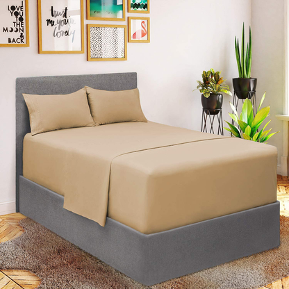Mellanni Bed Sheet Set - Brushed Microfiber 1800 Bedding - Wrinkle, Fade, Stain Resistant - 3 Piece (Twin, Baby Blue)