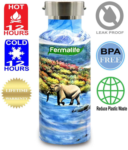 Fermalife Stainless Steel - Vacuum Sealed Double Insulated - Water Bottle