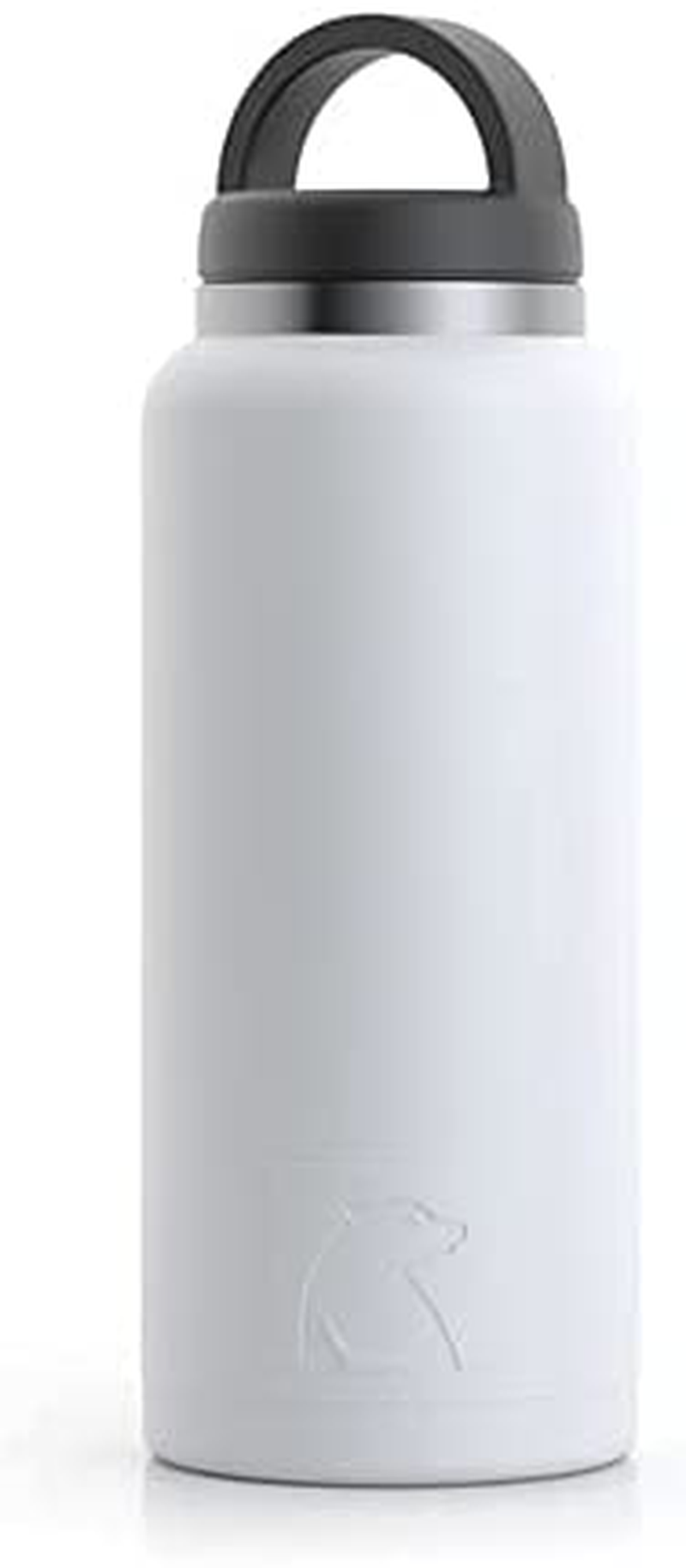 RTIC Bottle, 36 oz, White, Double Vacuum Insulated Water Bottle, Stainless Steel for Hot & Cold Drinks, Sweat Proof Thermos, Great for Travel, Hiking & Camping