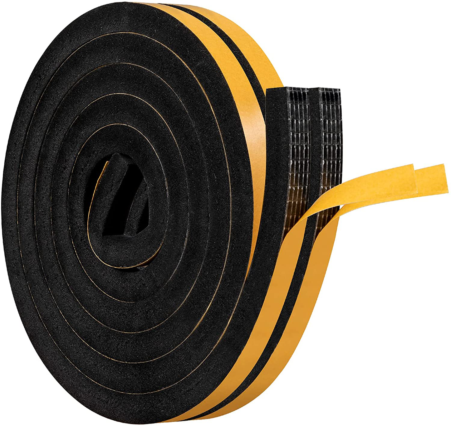 Weather Stripping Door Seal Strip with Self Adhesive Foam Tape Soundproof Door Draft Stopper for Doors Windows and Shower Glass Gaps