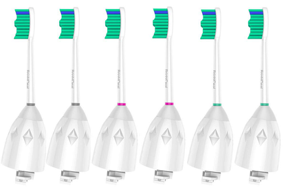 Brightdeal Replacement Brush Heads Compatible with Philips Sonicare Toothbrush Essence Xtreme Elite and Advance HX7022/66, 6-Pack