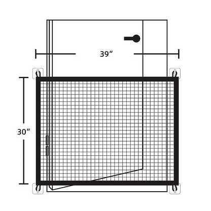 30" X 39" Portable Magic Pet Gate 