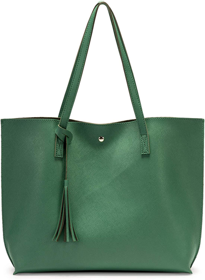 Women's Tote Bags Top Handle Satchel Handbags Faux Leather Tassel Shoulder Purse