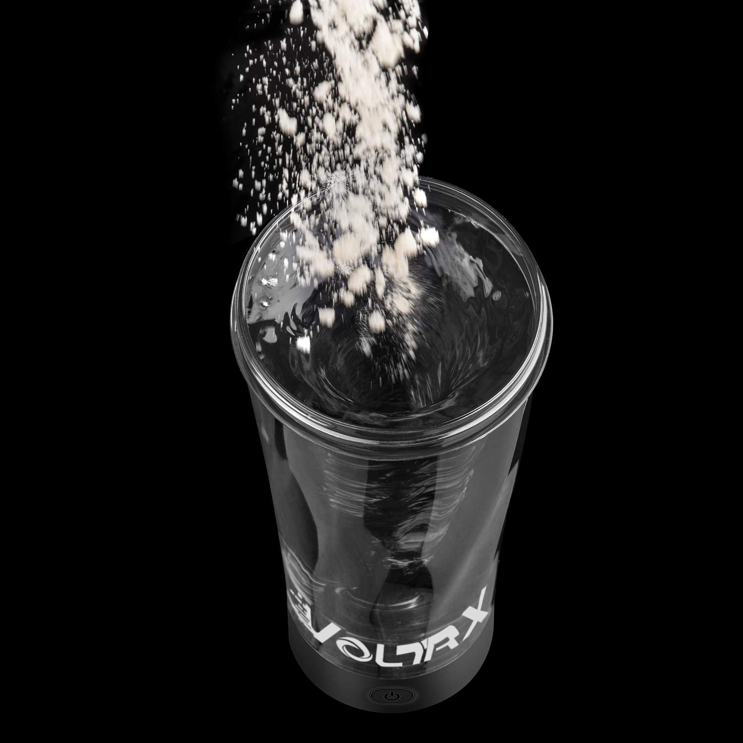 VOLTRX Premium Electric Protein Shaker Bottle, Made with Tritan - BPA Free - 24 oz Vortex Portable Mixer Cup/USB Rechargeable Shaker Cups for Protein Shakes (Black)