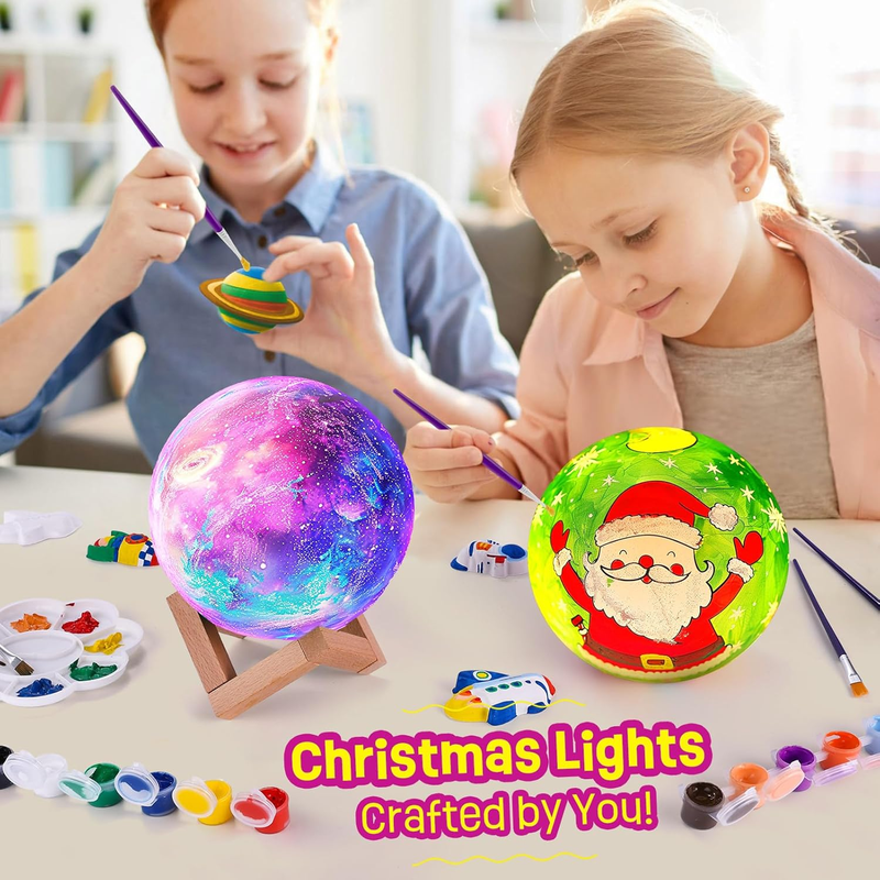 Paint Your Own  Lamp Kit - DIY 3D Space Night Light for Kids
