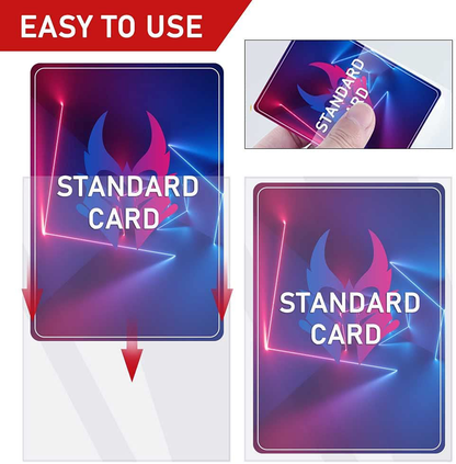 500 Counts Card Sleeves Toploaders for Trading Card, Soft Clear Baseball Card Sleeves Fit for Stardard Cards, Football Card, Sports Cards, MTG, Yugioh